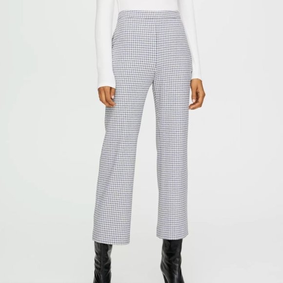 Aritzia Pants - ❌SOLD❌ Aritzia Wilfred Kick Flare Pant High-Waisted Gingham Trouser Pant size 6
